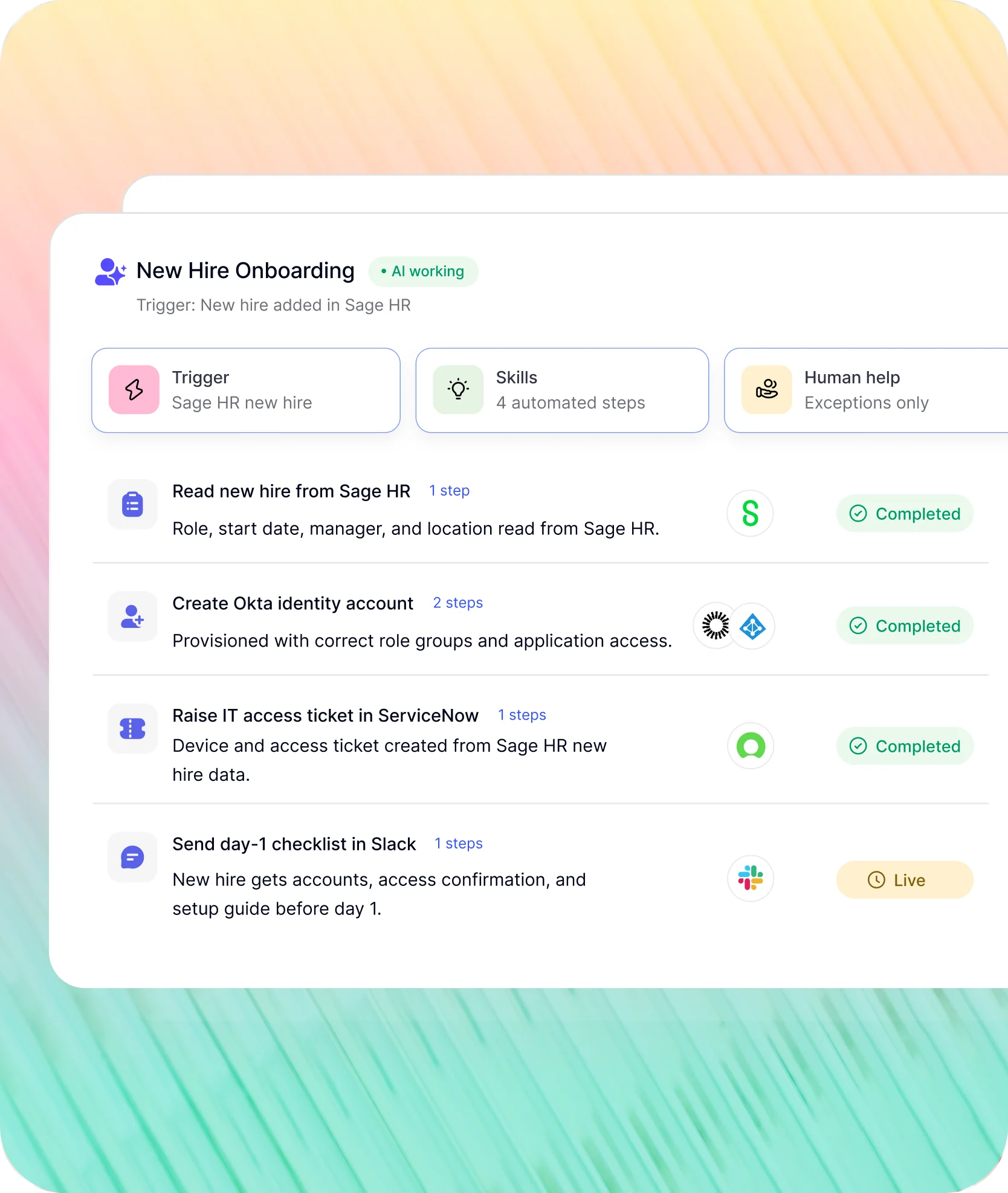 New hire onboarding
