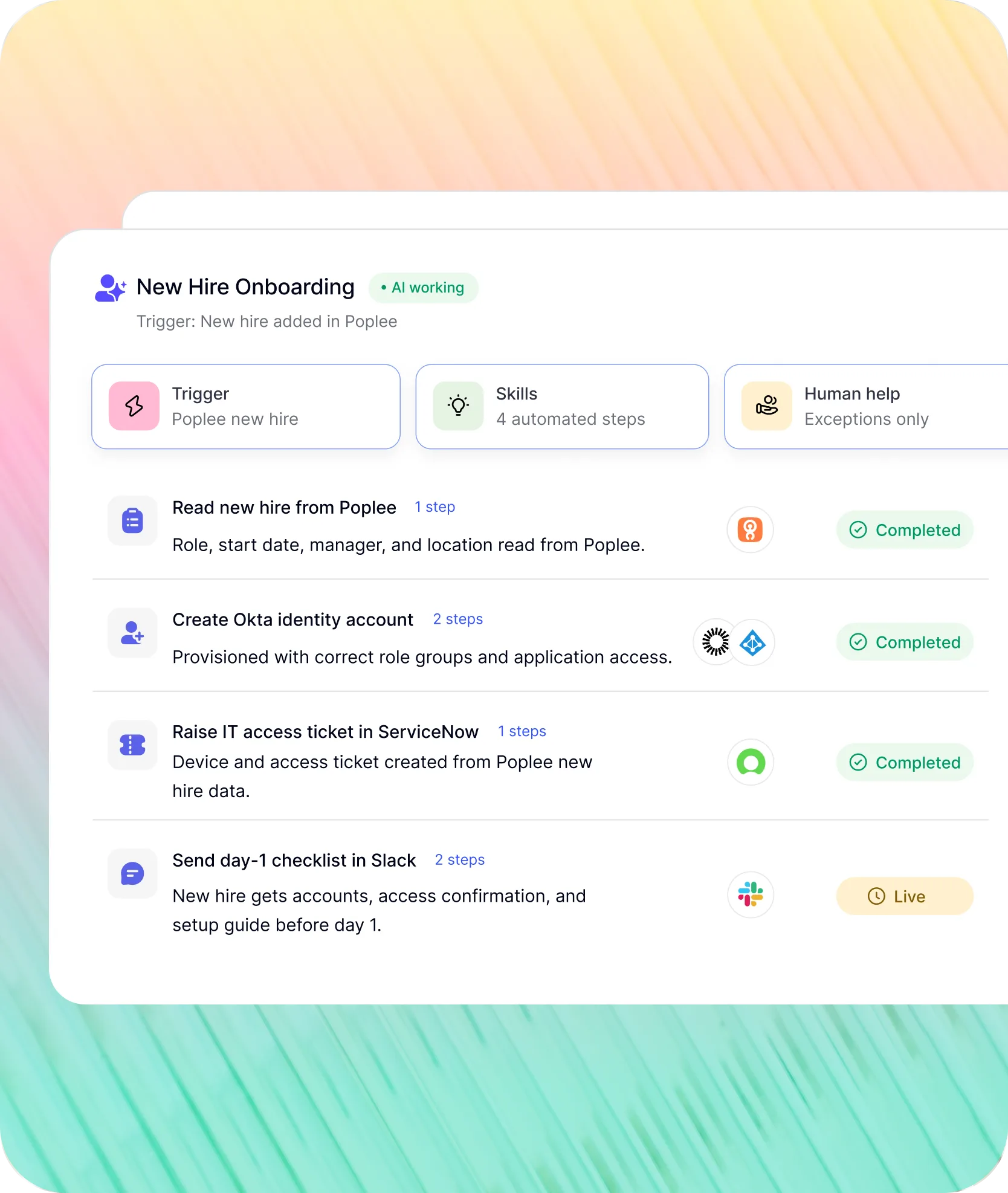  New hire onboarding